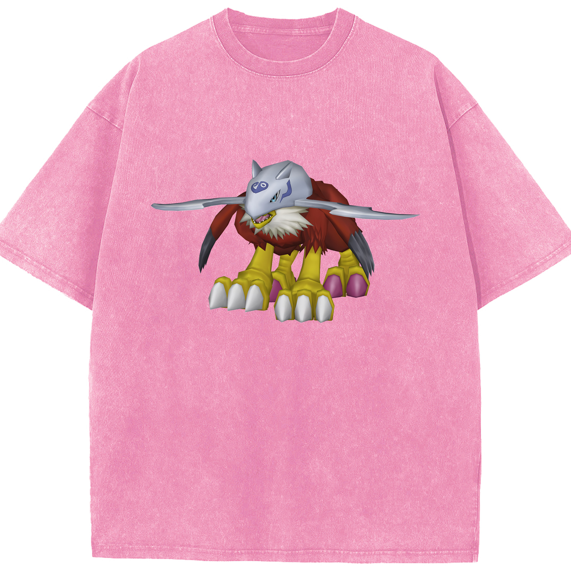 （画像用） Digimon デジタルモンスター/デジモン 綿100% ヴィンテージ風 半袖Tシャツ（フロントプリント）